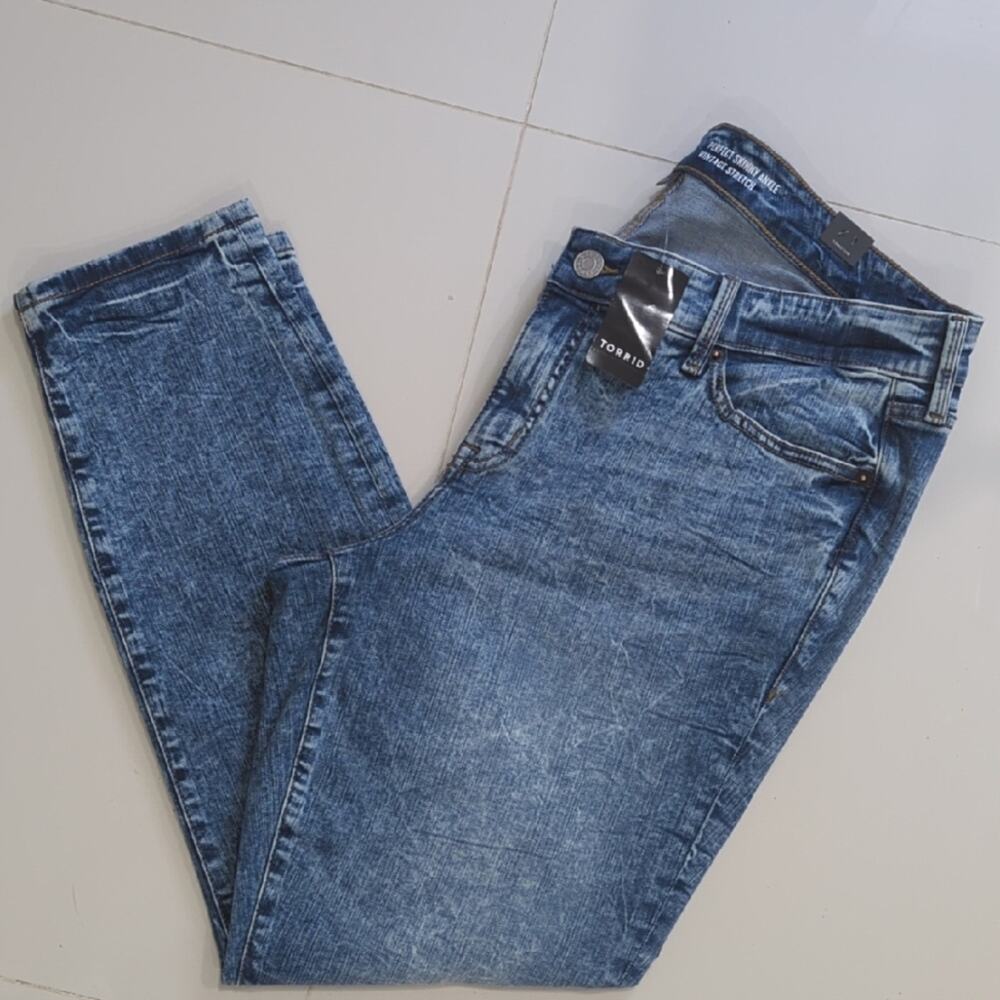 Torrid Perfect Skinny Ankle Vintage Stretch Jean Women's 16 Tall Curvy Mid Rise - Picture 4 of 8